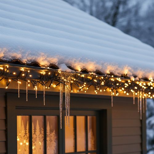 Lampki Choinkowe Świąteczne Wewnętrzne Zewnętrzne Białe Ciepłe 1512 LED 11m na Arena.pl