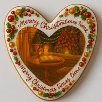 CIASTKO LUKROWANE CHRISTMAS TREE NO1 BOŻE NARODZENIE ROZ.S SERCE ROBIONE