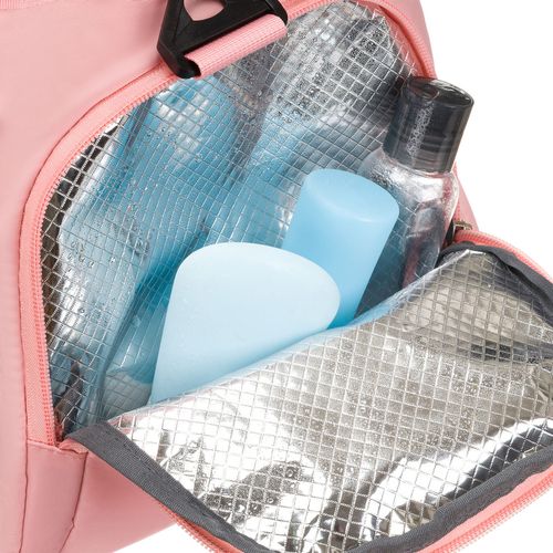 weekendowa torba podróżna z poliestru w różowym kolorze zamykana na suwak na Arena.pl