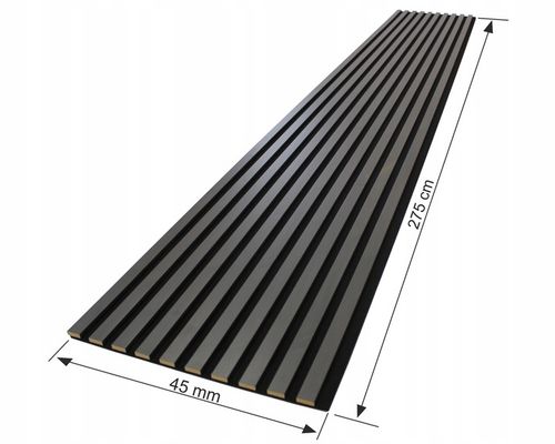 Lamele ścienne 275 x 45 cm - na czarnym filcu Dąb Santa, Champagne i inne na Arena.pl