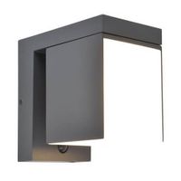 Kwadratowa lampa ścienna Prima 6993801118 Lutec IP54 LED 9,5W 3000K szary