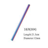 Metalowe Słomki Do Picia  - Ekologiczne - Stal Nierdzewna - 100 Szt 21.5cmX12mm