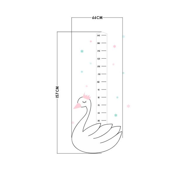 Naklejka Miarka Wzrostu Łabędź zdjęcie 3