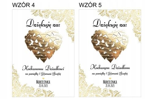 PODZIĘKOWANIE Z OKAZJI KOMUNII DLA CHRZESTNYCH RAMKA DZIADKÓW BABCI na Arena.pl