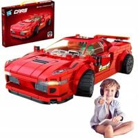 Klocki sportowy samochód 322el. model do składania z otwieranymi drzwiami