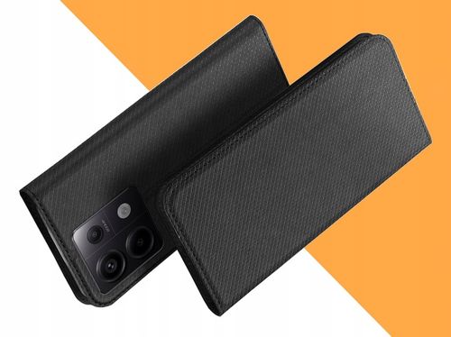 ETUI Z KLAPKĄ DO REDMI NOTE 13 PRO 5G / POCO X6 5G CZARNE ZAMYKANE + SZKŁO na Arena.pl