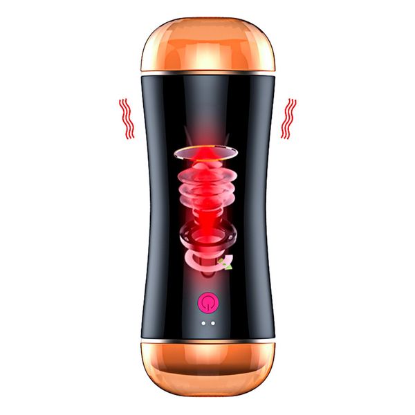 Masturbator-Vibrating Masturbation Cup USB 10 function + Interactive Function / Double Ends zdjęcie 2