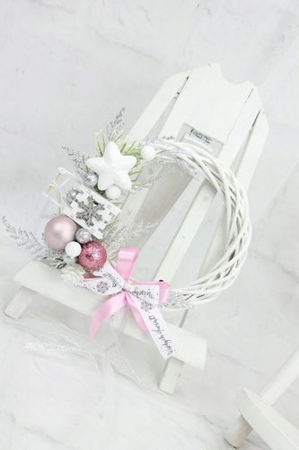 Wianek świąteczny na drzwi ozdoba stroik KOLORY na Arena.pl