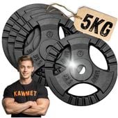 Obciążenia żeliwne Zestaw 4x5 20 kg talerz kierownica siłownia KAWMET 30mm