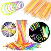 Świecące Bransoletki Opaski Patyki Fluorescencyjne 50 Pałeczek Świetliki