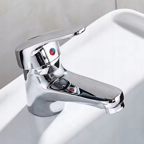 Bateria stojąca umywalkowa kran do umywalki zlewu chromowa niska nablatowa na Arena.pl