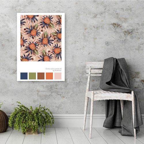 Deco Panel, Ananasowy deszcz 40x60 na Arena.pl