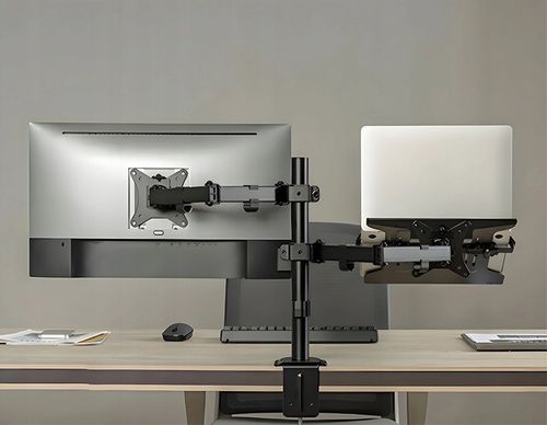 STOJAK NA 1 MONITOR Z UCHWYTEM DO LAPTOPA STANDARD VESA MONITORY 17-32 CALE na Arena.pl