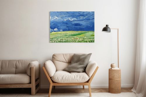 Obraz 90x40cm Wheatfield under Thunderclouds, Van Gogh Vintage na Arena.pl