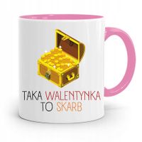 Kubek Różowy Na Walentynki Walentynka To Skarb Z Nadrukiem Ze Zdjęciem