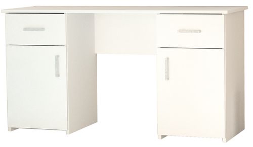 Biurko 137cm, 2 szuflady BIAŁY na Arena.pl