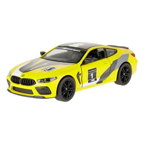 Model 1:38, BMW M8 Competition Coupe, żółty na Arena.pl