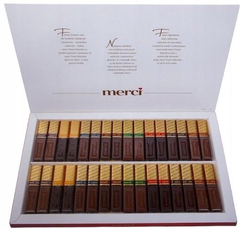 Podziękowanie dziękuje Bombonierka Merci 400g Storck prezent czekoladki na Arena.pl