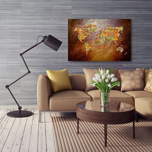 Deco Panel, Flagi na mapie świata 40x30 na Arena.pl