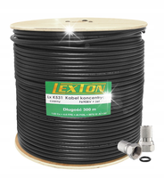 KABEL KONCENTRYCZNY ANTENOWY ŻELOWANY F690BV 100% MIEDŹ 300M SZPULA 6,93mm