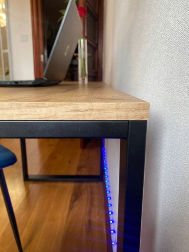 NOGI DO STOŁU BIURKA METALOWE CZARNE 80x72 CM PROFIL 6x2 CM LOFTOWE 2 na Arena.pl