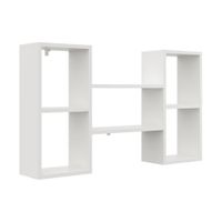 Nowoczesna półka ścienna, 102x18x60 cm, biały, mat | TYLETEGOTU