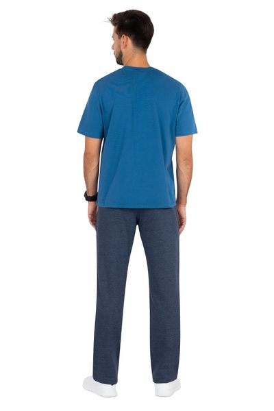 Spodnie męskie granat melanż Darek Rozmiar - XXL zdjęcie 2