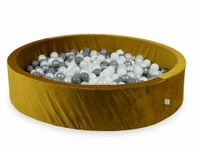 Suchy basen z piłeczkami 600 sztuk 130x30 Velvet zloty (białe, srebrne, perłowe, szare)