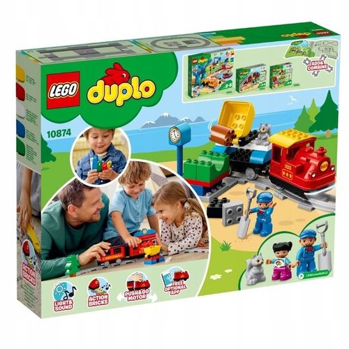 LEGO Duplo 10874 Kolejka Ciuchcia Pociąg Tory Światło Dźwięk Duże Klocki na Arena.pl