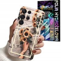 ETUI CASE DO SAMSUNG S22 ULTRA - SŁONECZNIK KWIATY DLA KOBIET PLECK + FOLIA