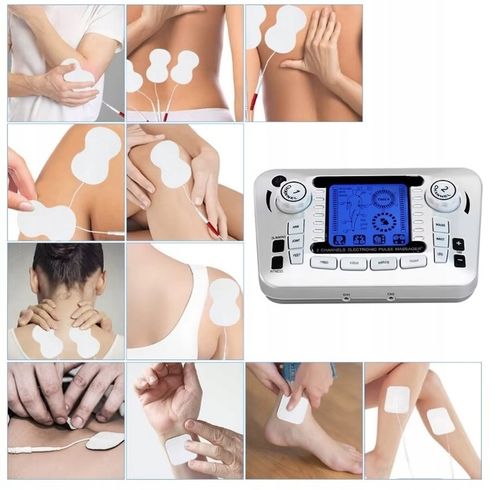 ELEKTROSTYMULATOR TENS EMS ELEKTRODY 3 RODZAJE + BAT na Arena.pl