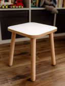 Krzesełko dla dzieci białe taboret