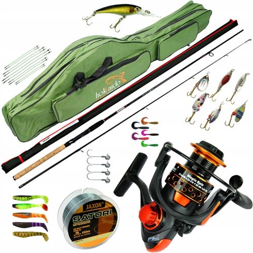 ZESTAW SPINNING jaxon WĘDKA kołowrotek torba Z19 na Arena.pl