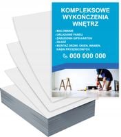 Ulotki A6 100 szt reklamowe KOMPLEKSOWE WYKOŃCZENIA WNĘTRZ + PROJEKT GRATIS