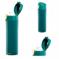 KUBEK TERMICZNY NA KAWE Z BLOKADĄ TERMOS ZIELONY ZAMYKANY BUTELKA