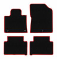 Dywaniki welurowe CARLUX-RED do Kia Sorento IV 2020- czarne/czerwone