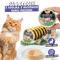 Karma dla kota pasztecik z królika z babką płesznik 30gx8 szt. UNIQ PETS