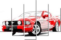 100CM 150CM OBRAZ 5 ELEM ART OF MUSTANG ŚCIENNY