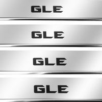 Listwa progowa MERCEDES GLE W166 Stal nierdzewna 304 połysk z czarnymi lite