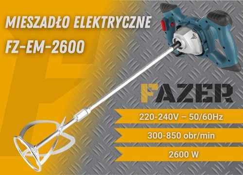 MIESZADŁO DO KLEJU BETONU FARB ELEKTRYCZNE 2600W + x2 MIESZALNIK na Arena.pl