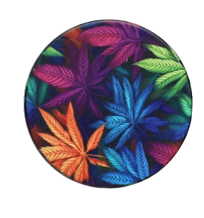 Kolorowy Młynek do Tytoniu Grinder z Kolorowymi Listkami Marihuany Ganji na Arena.pl