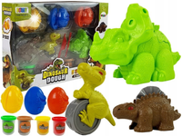 Ciastolina Dinozaury Jajka Foremka 12 Elementów 4 Kolory Lean Toys Zabawki