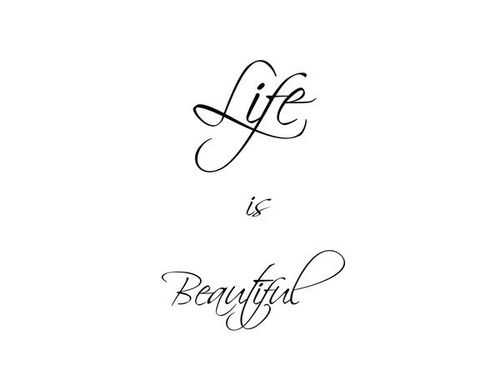 90 60CM OBRAZ NAPIS ...LIFE IS BEAUTIFUL DRUK PŁÓTNO RAMA na Arena.pl