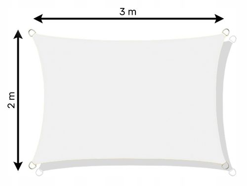 Żagiel przeciwsłoneczny 3x2 - peach na Arena.pl