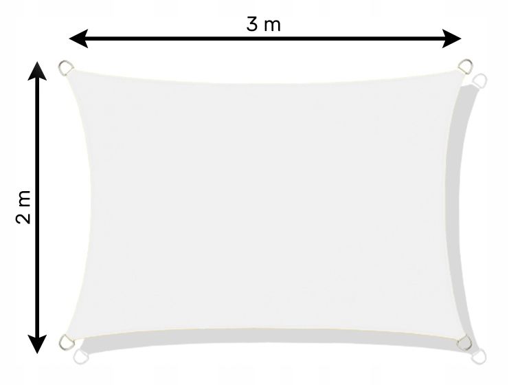 Żagiel przeciwsłoneczny 3x2 - peach zdjęcie 9
