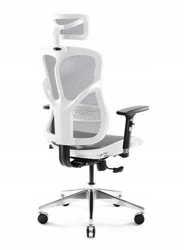 Fotel ergonomiczny Diablo Chairs V-BASIC Biało-szary na Arena.pl