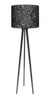 Lampa podłogowa - trójnóg drewniana duża - Glamour