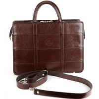 520 Torba damska 2-komorowa pasy - jasny brąz KEMER