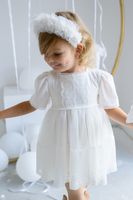 Jamiks ASTER opaska dla dziewczynki tiulowa biała