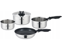 Zestaw garnków KlönBerg PREMIUM stal nierdzewna 6 el. z odpinaną rączką